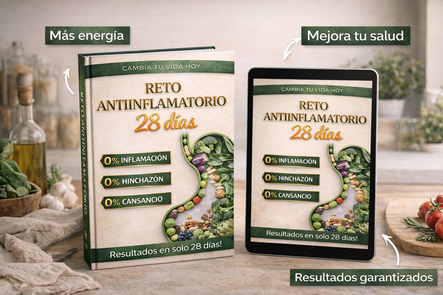 Reto antiinflamatorio de 28 días + 12 bonus de regalo 🎁