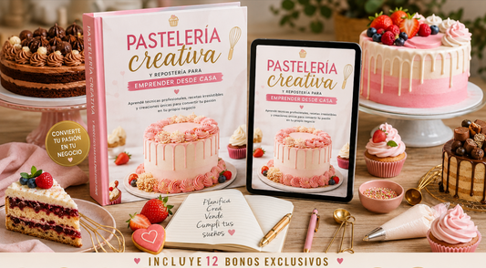 EBOOK PASTELERÍA CREATIVA + 12 REGALOS PREMIUM 🎁