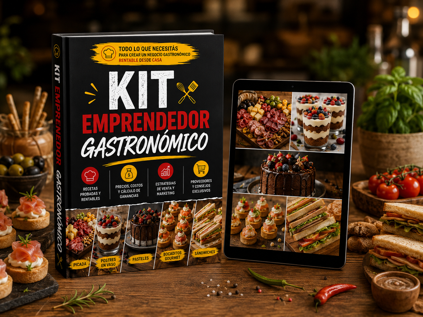 KIT EMPRENDEDOR GASTRÓNOMICO + 14 BONUS DE REGALO + VIDEOS